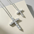 Moissanite Cross Pendant Necklace