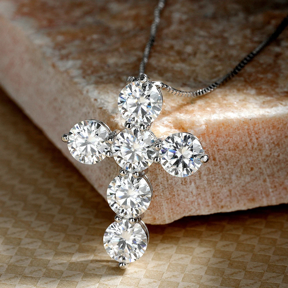 Bold Sterling Silver Cross Necklace