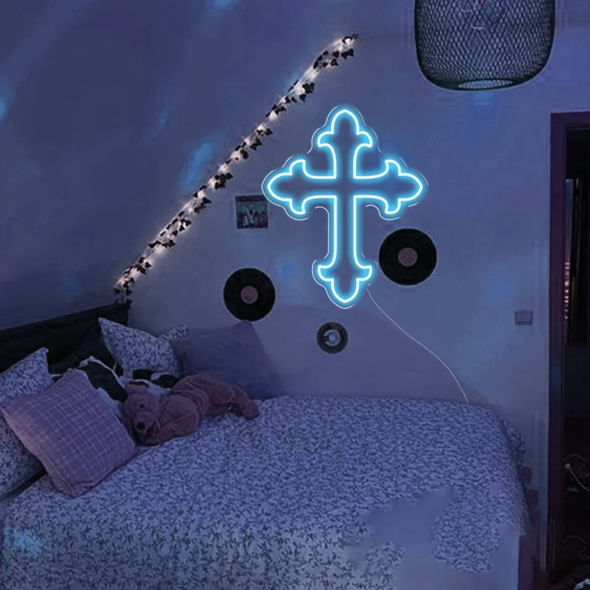 Ornate Cross Neon Sign