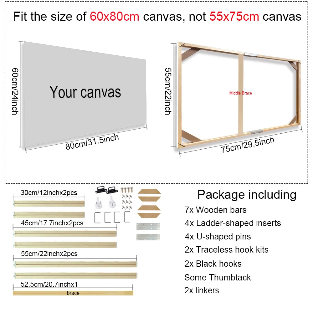 Wood Canvas Stretcher Frame Kit