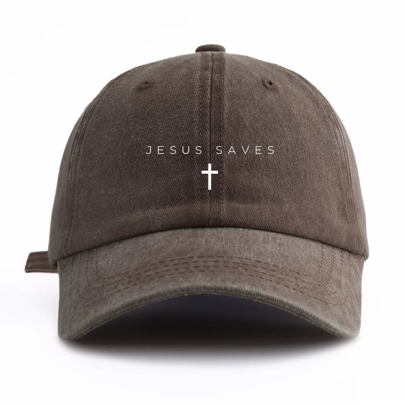 Jesus Saves Minimalist Washed Cap