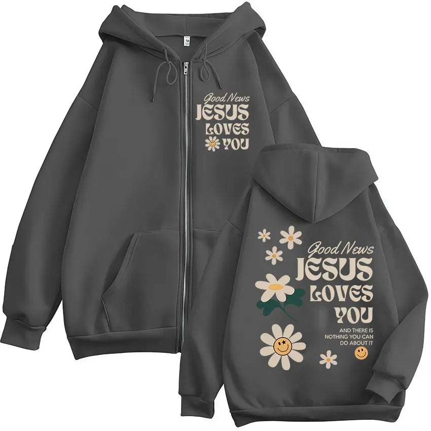 Good News Jesus Loves You Zip Hoodie Collection