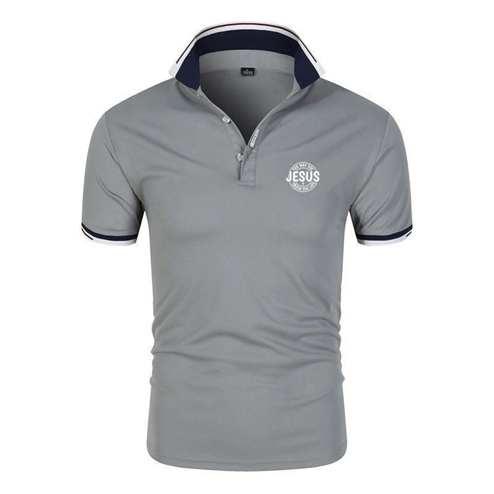 Jesus — The Way, The Truth, The Life Stripe Polo shirt