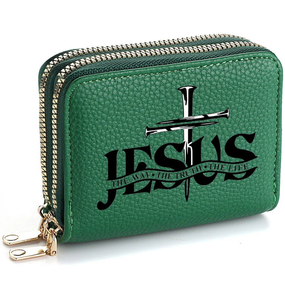 JESUS The Way The Truth The Life leather accordion wallet Collection