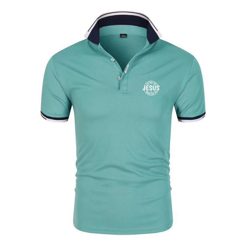 Jesus — The Way, The Truth, The Life Stripe Polo shirt