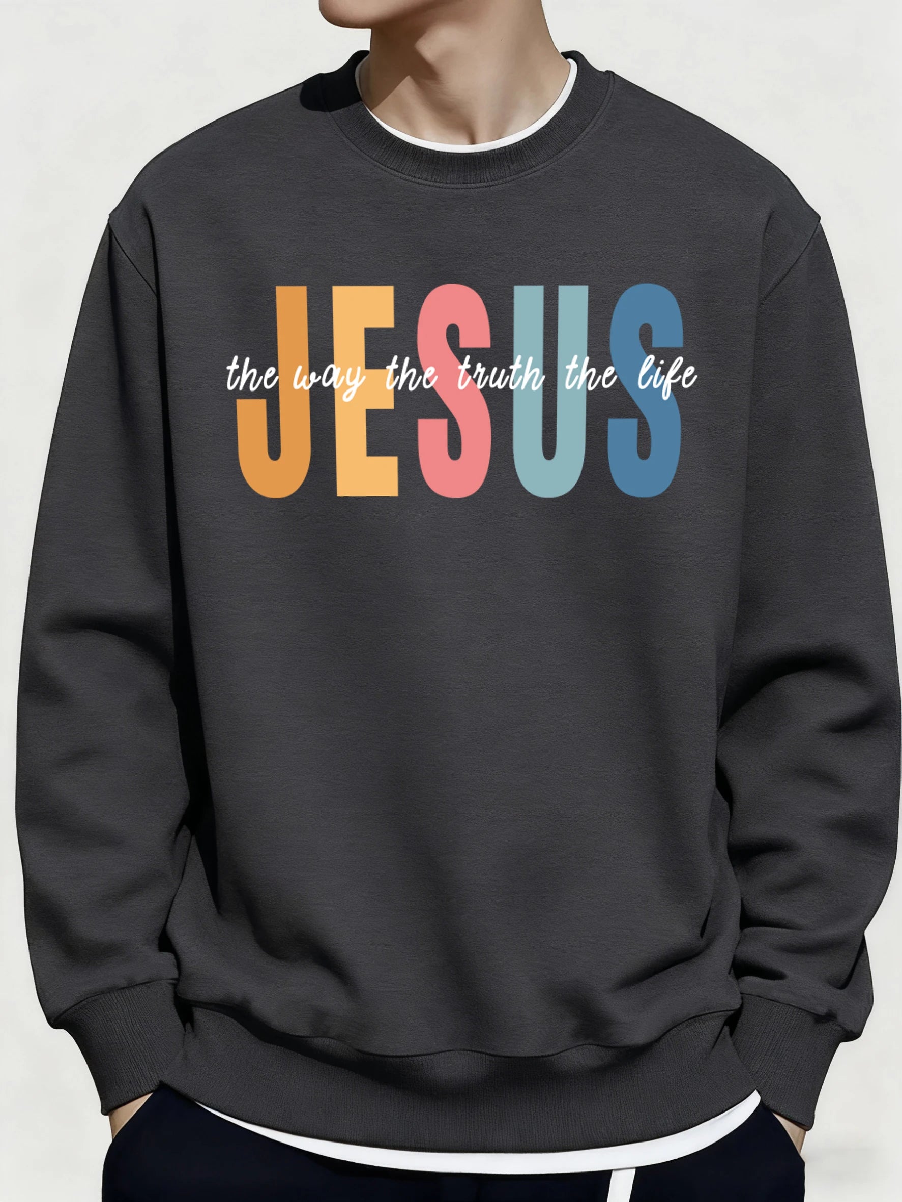 Jesus Color Letter Pullover Collection