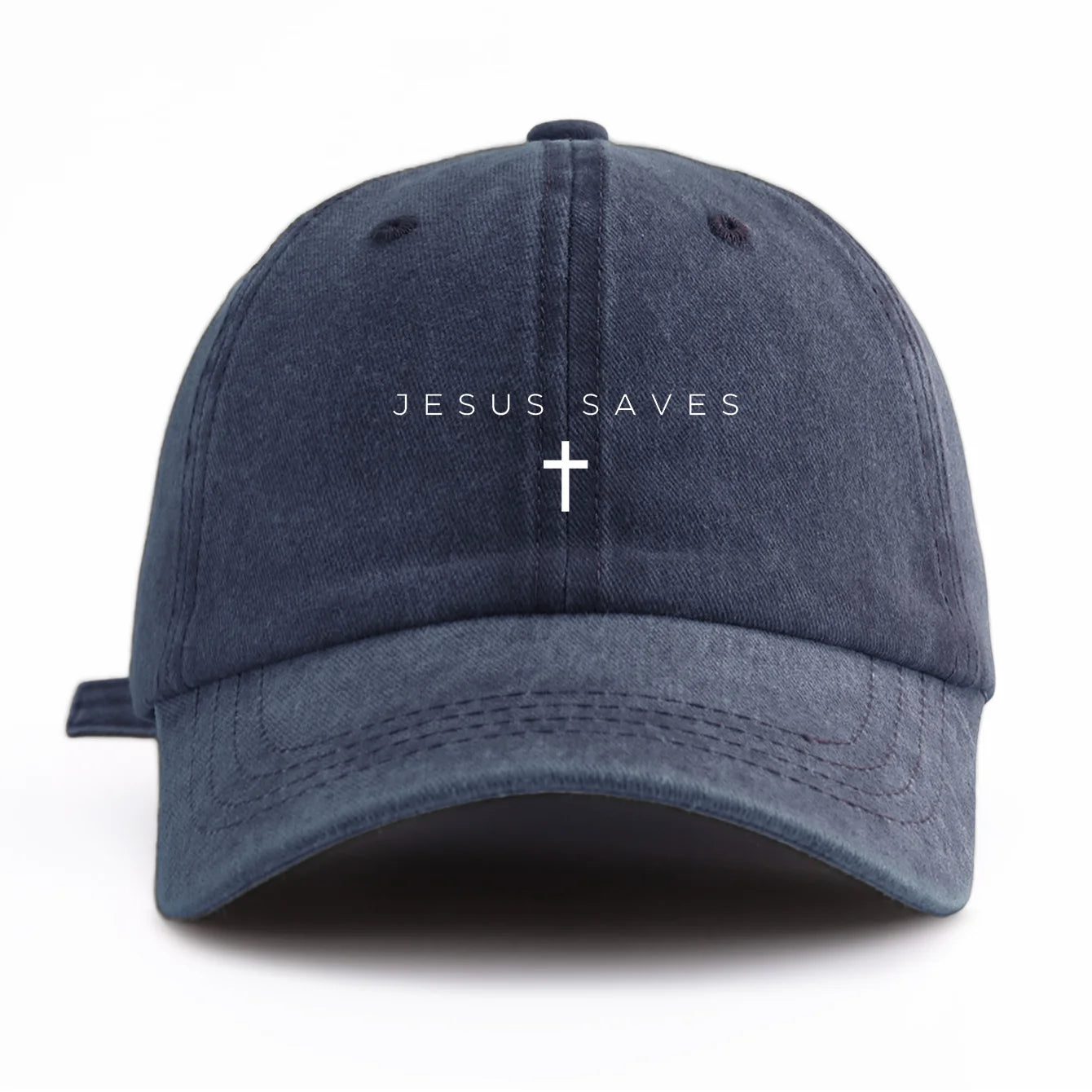 Jesus Saves Minimalist Washed Cap