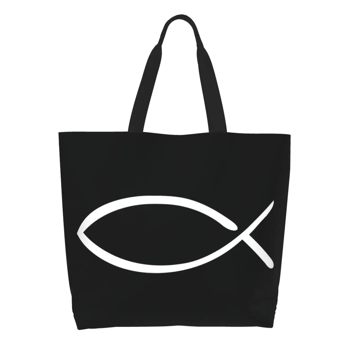 Jesus Fish Canvas Tote Bag