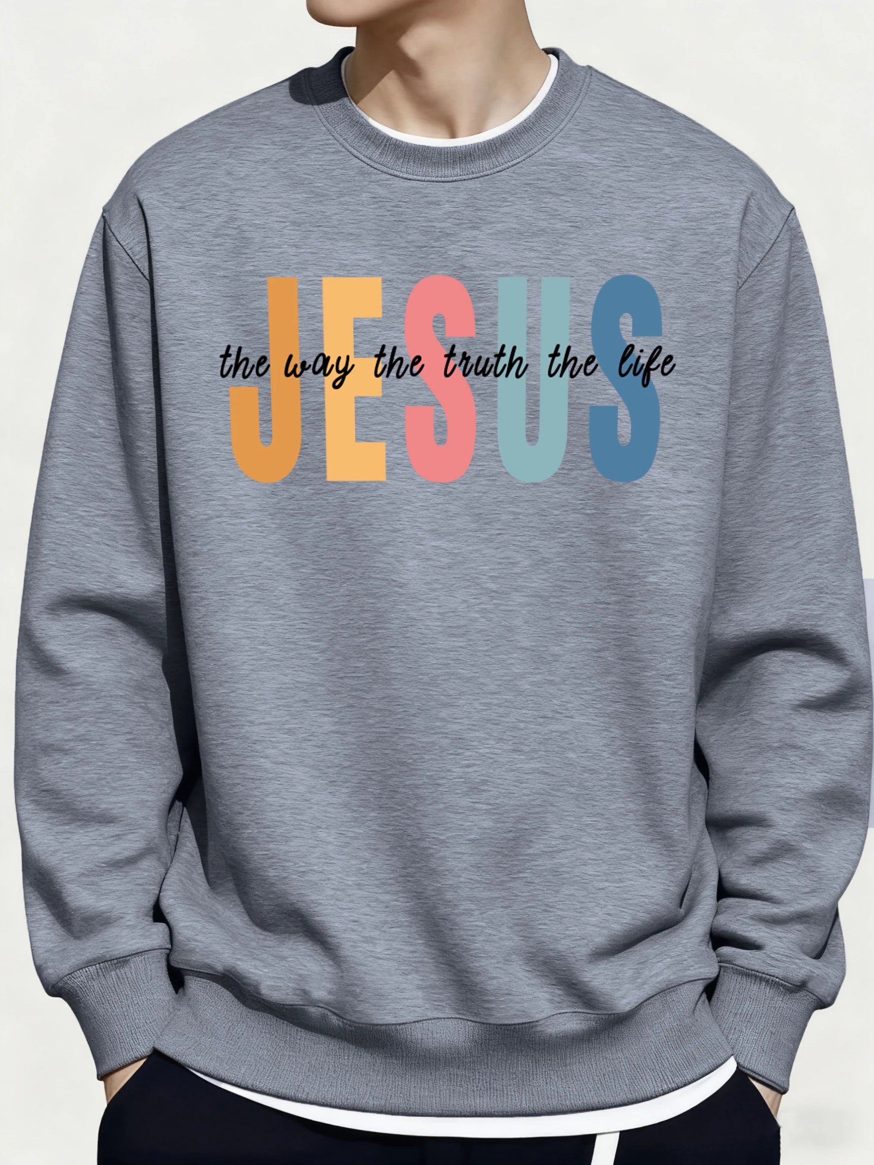 Jesus Color Letter Pullover Collection