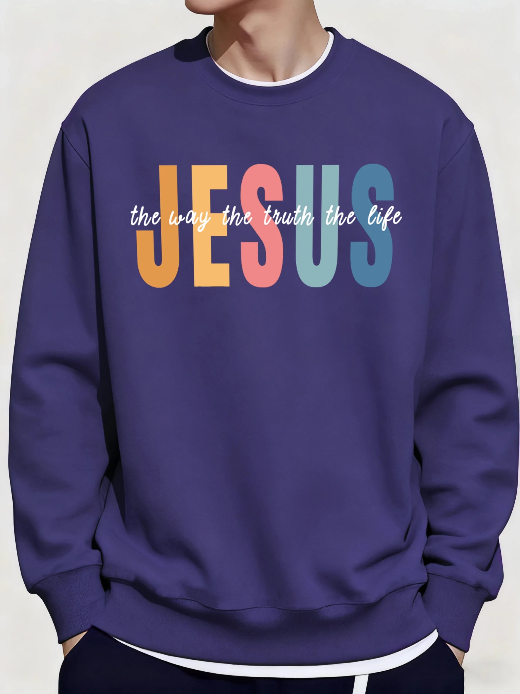 Jesus Color Letter Pullover Collection