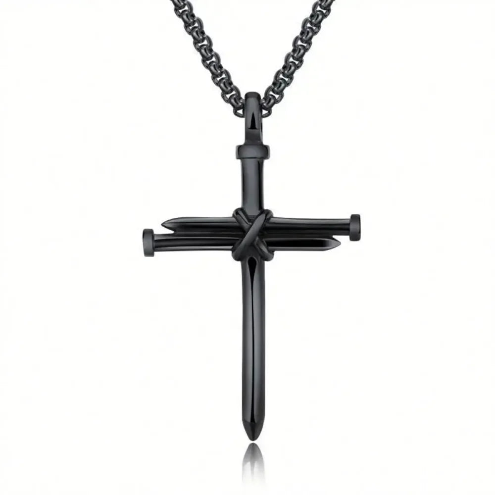 Three Nails Cross Necklace