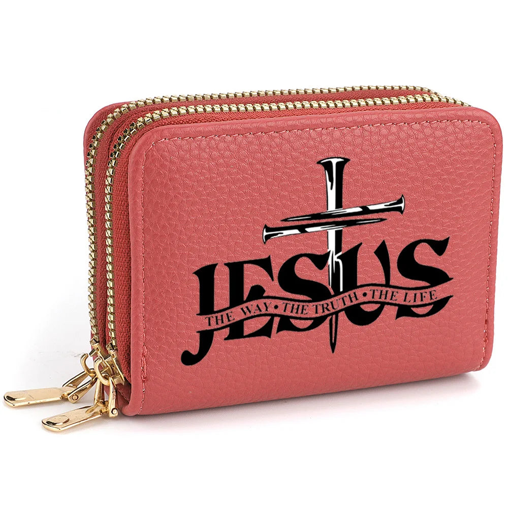 JESUS The Way The Truth The Life leather accordion wallet Collection