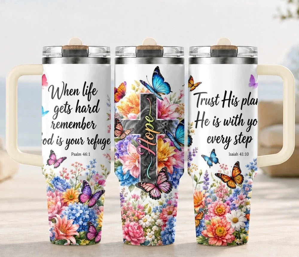 Floral Butterfly Insulated Tumbler Collection