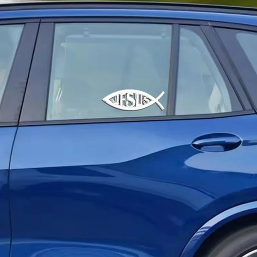 Chrome Ichthys Badge Emblem