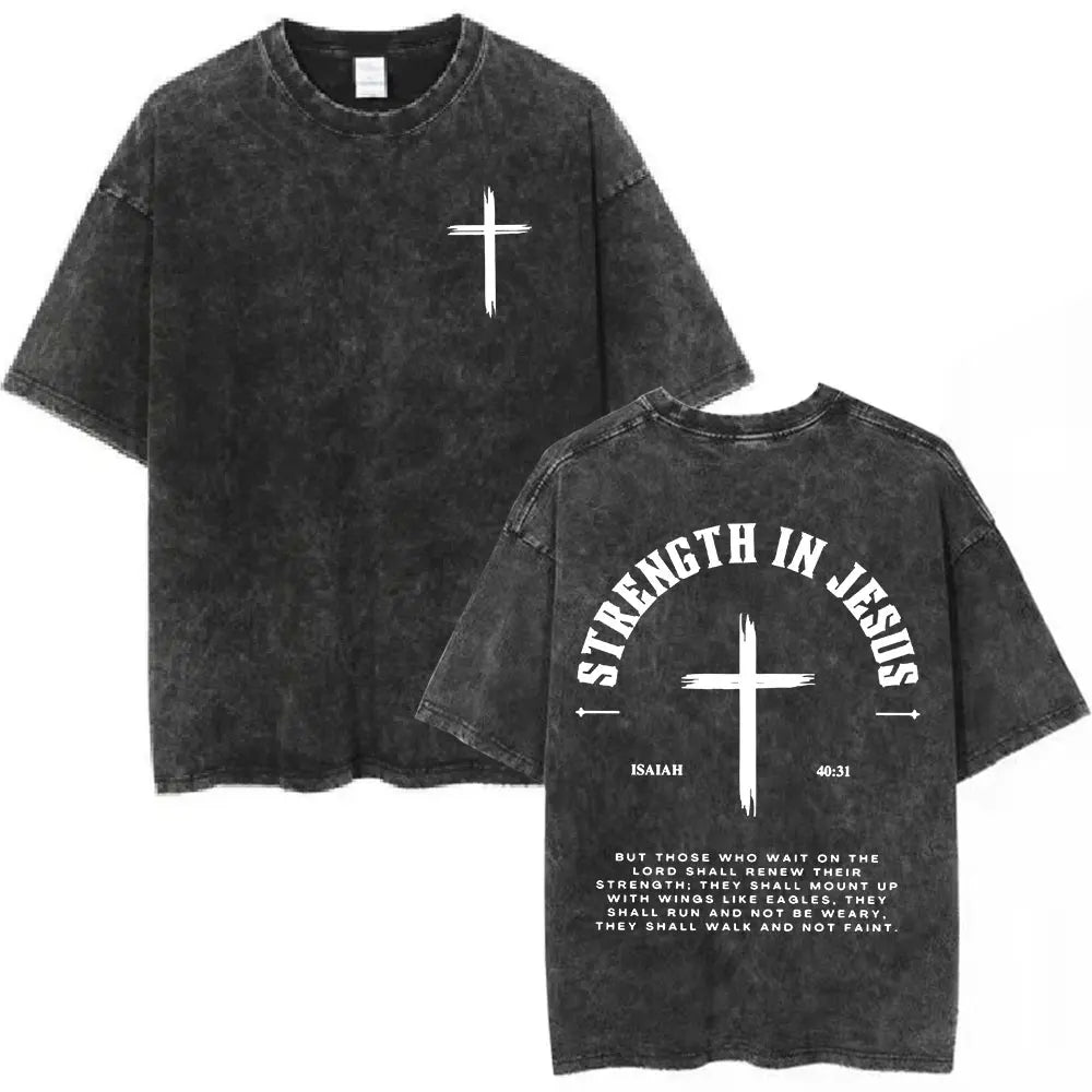 STRENGTH IN JESUS Washed T-Shirt