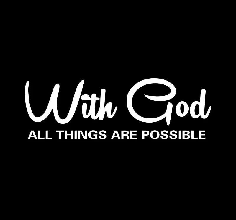 With God All Things Are Possible Car Sticker
