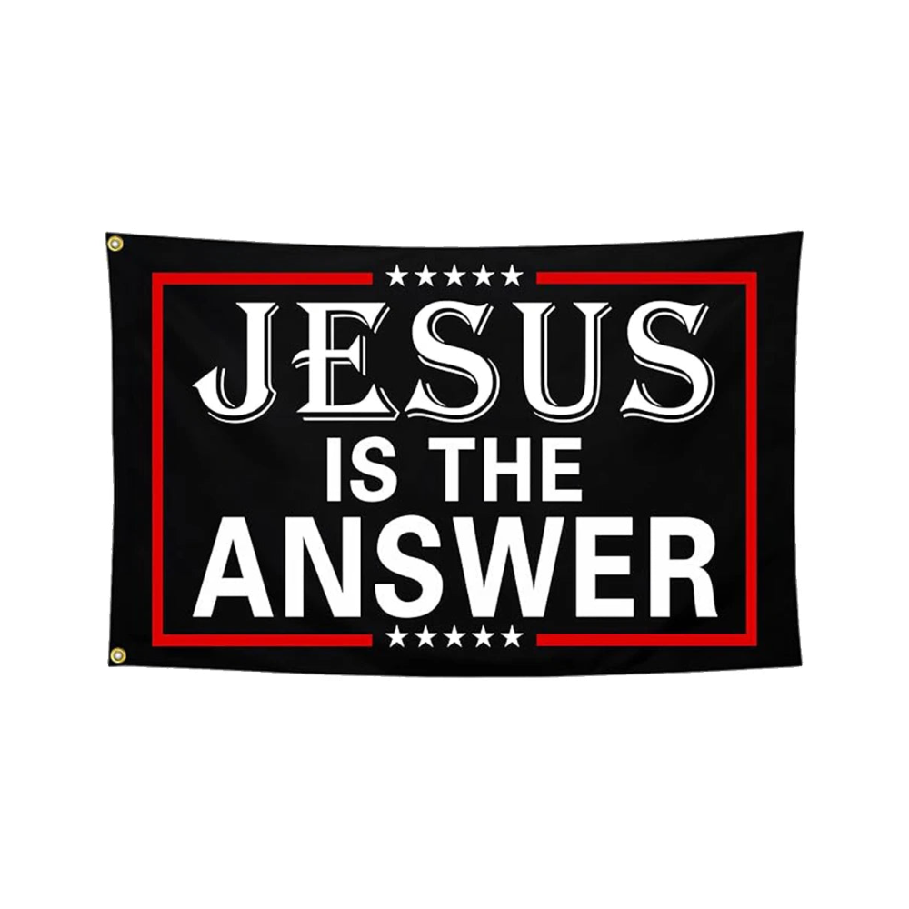 Jesus Is The Answer Flag