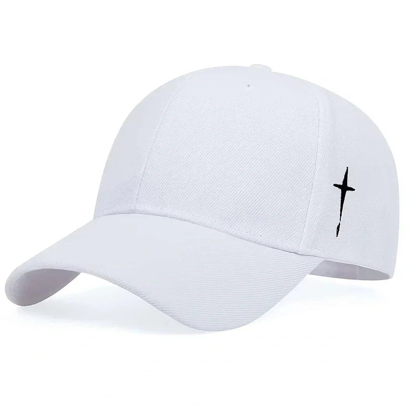 Cross Embroidered Snapback Cap