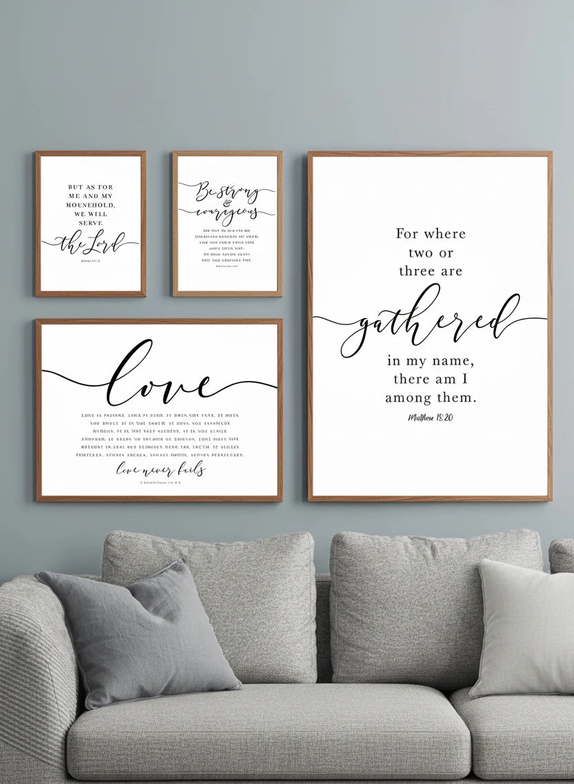 Inspirational Scripture Canvas Posters Collection