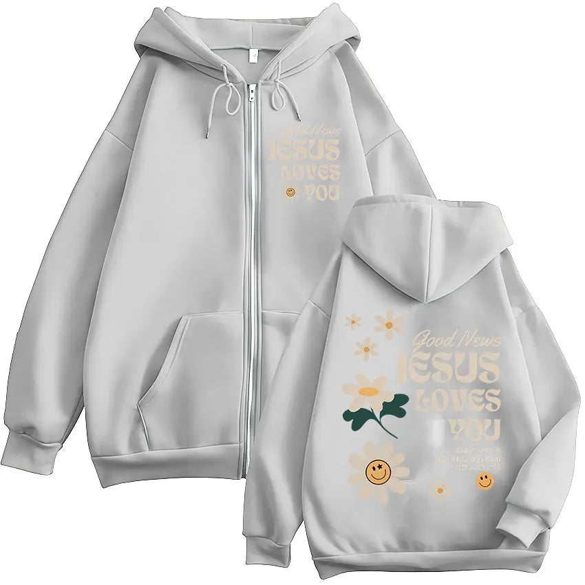 Good News Jesus Loves You Zip Hoodie Collection