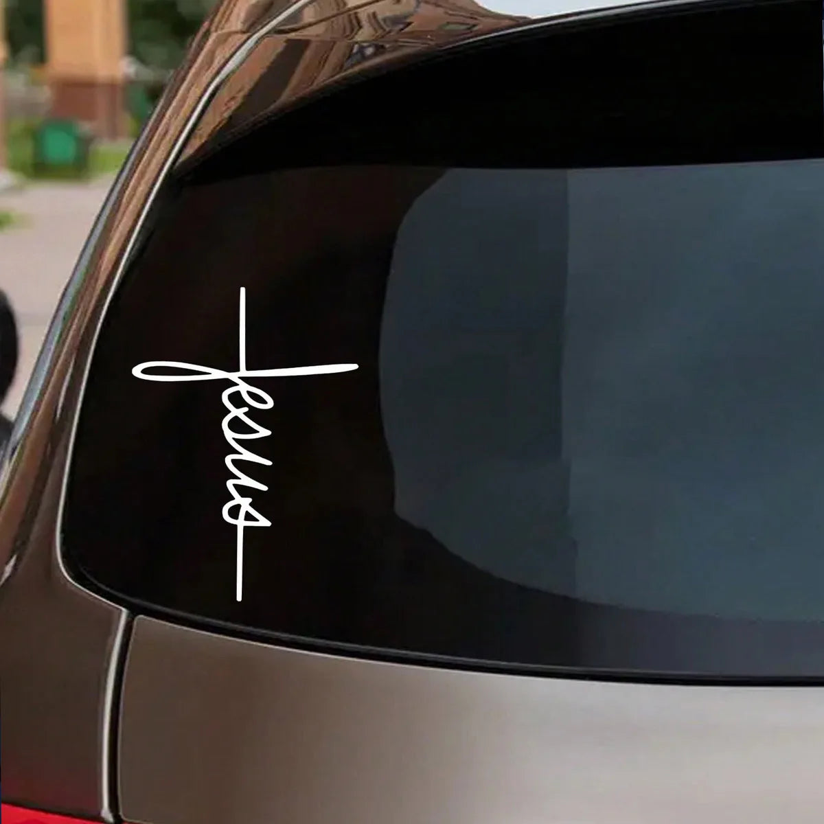 Elegant Jesus Cross Car Sticker