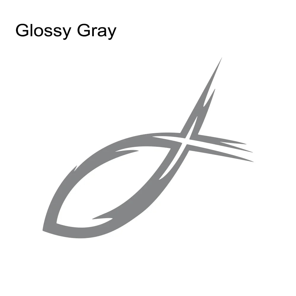 Tribal Ichthys Symbol Car Sticker