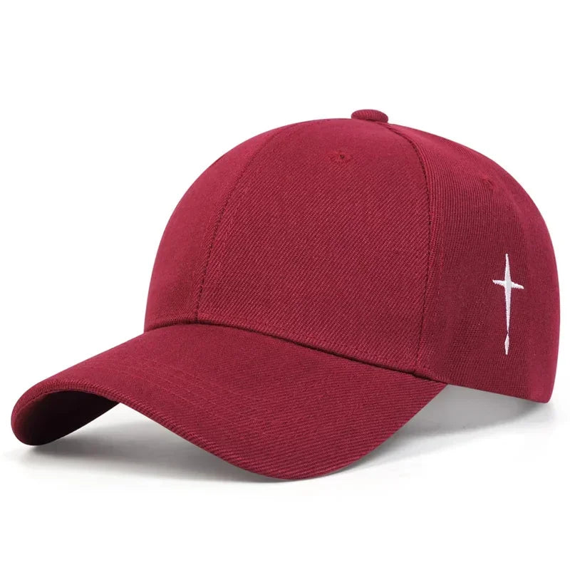 Cross Embroidered Snapback Cap