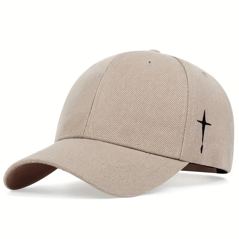 Cross Embroidered Snapback Cap