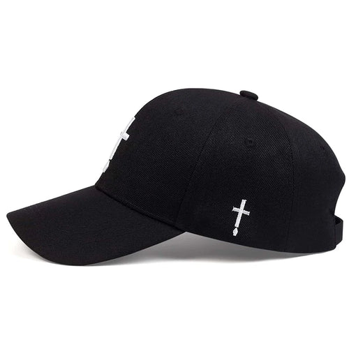Cross & Teardrop Embroidered Cap