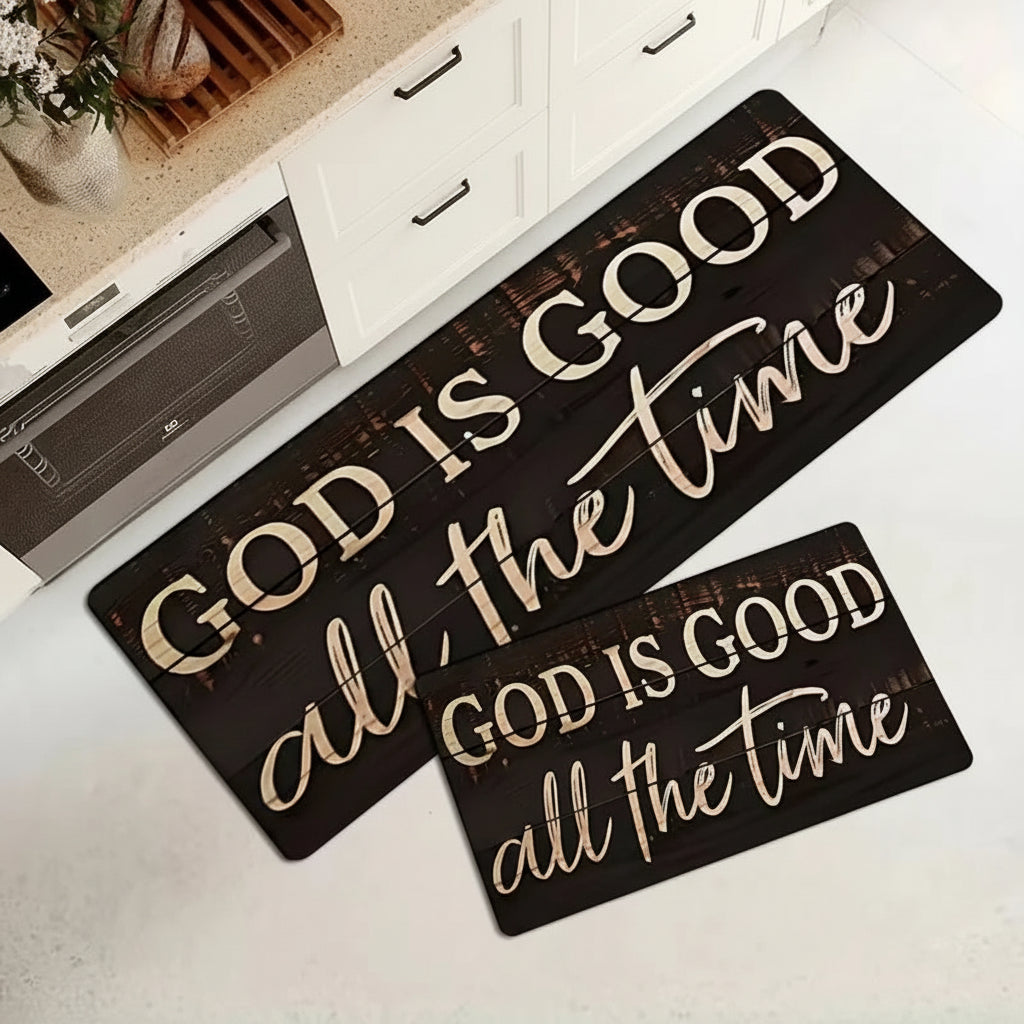 God Is Good All the Time Floor Mat