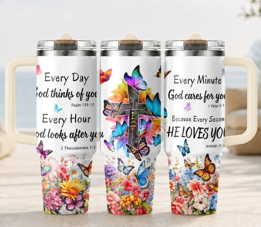 Floral Butterfly Insulated Tumbler Collection