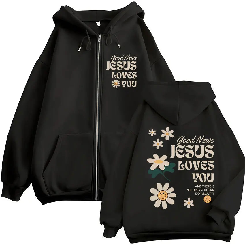 Good News Jesus Loves You Zip Hoodie Collection
