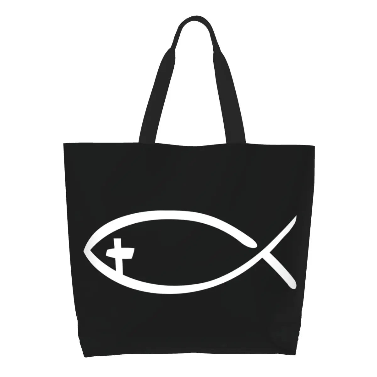 Jesus Fish Canvas Tote Bag