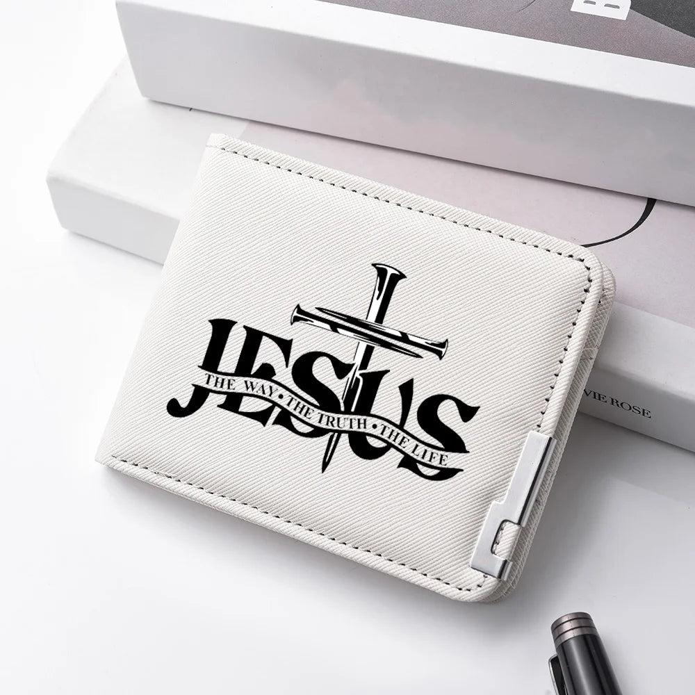JESUS Leather Billfold Wallet