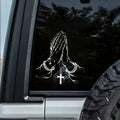 Praying Hands Christian Car Sticker