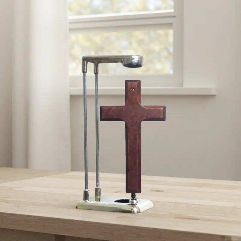 Magnetic Floating Cross Desk Ornament