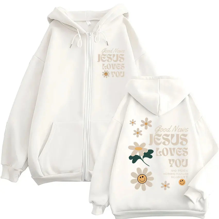 Good News Jesus Loves You Zip Hoodie Collection