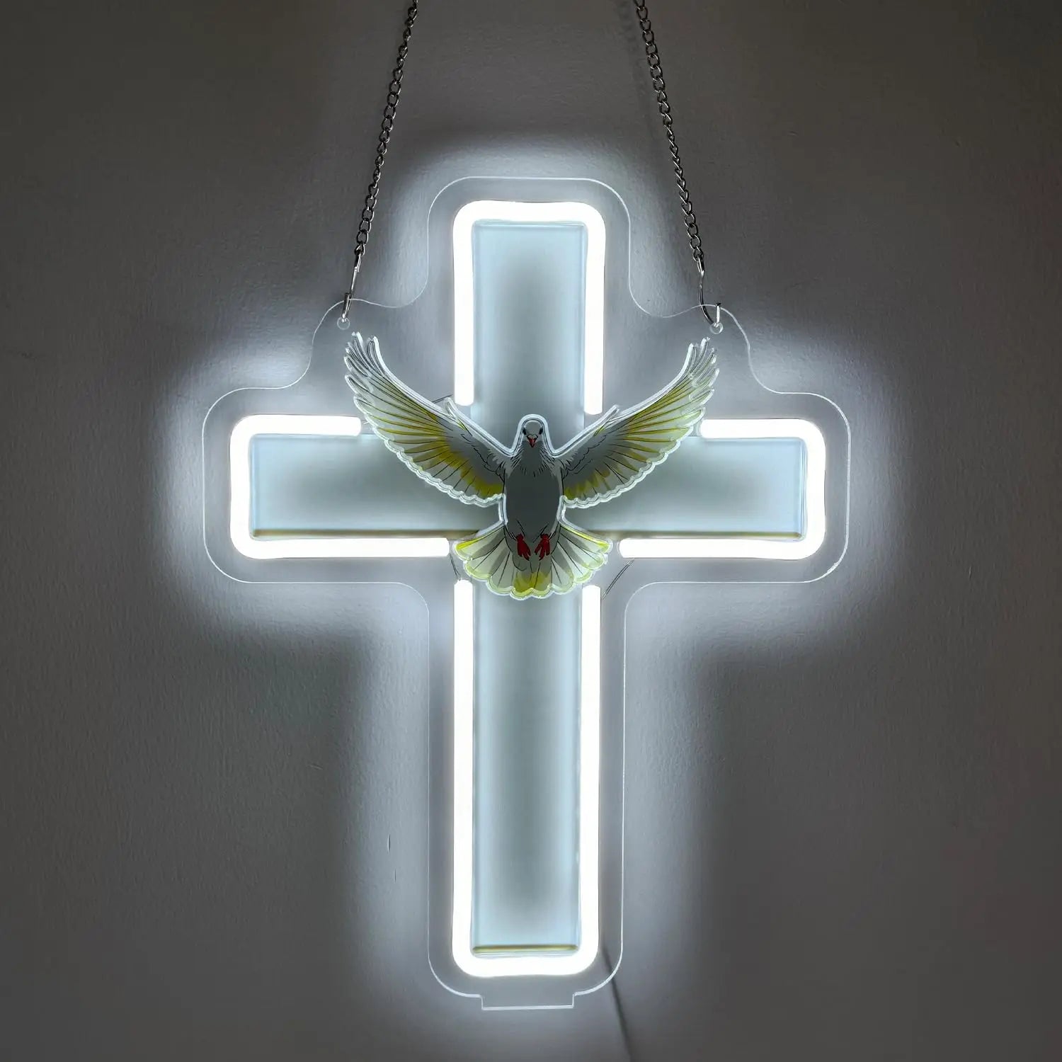 Holy Spirit Dove Cross Neon Sign