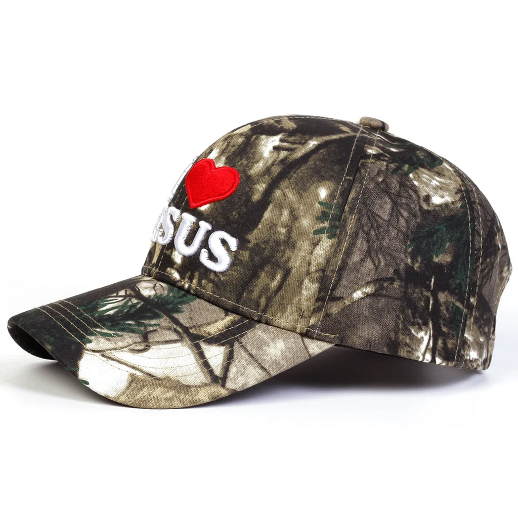 I Love Jesus Camo Cap