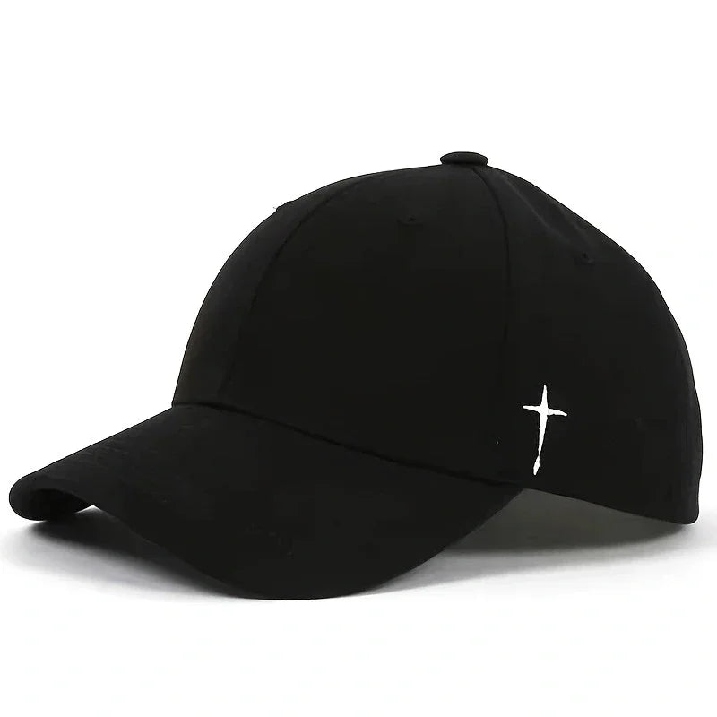 Cross Embroidered Snapback Cap
