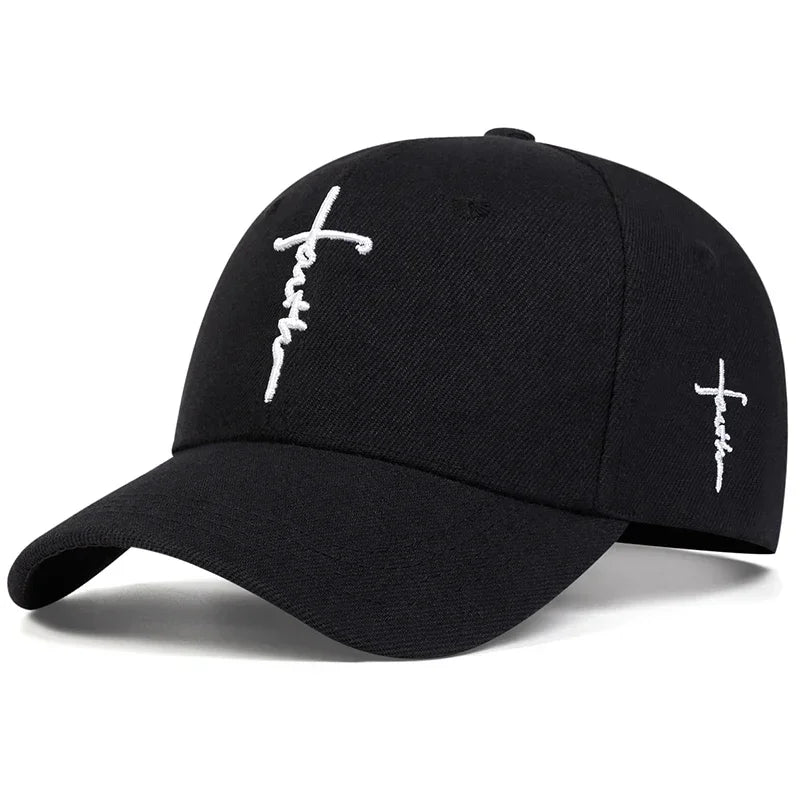 Faith Cross Script Baseball Cap