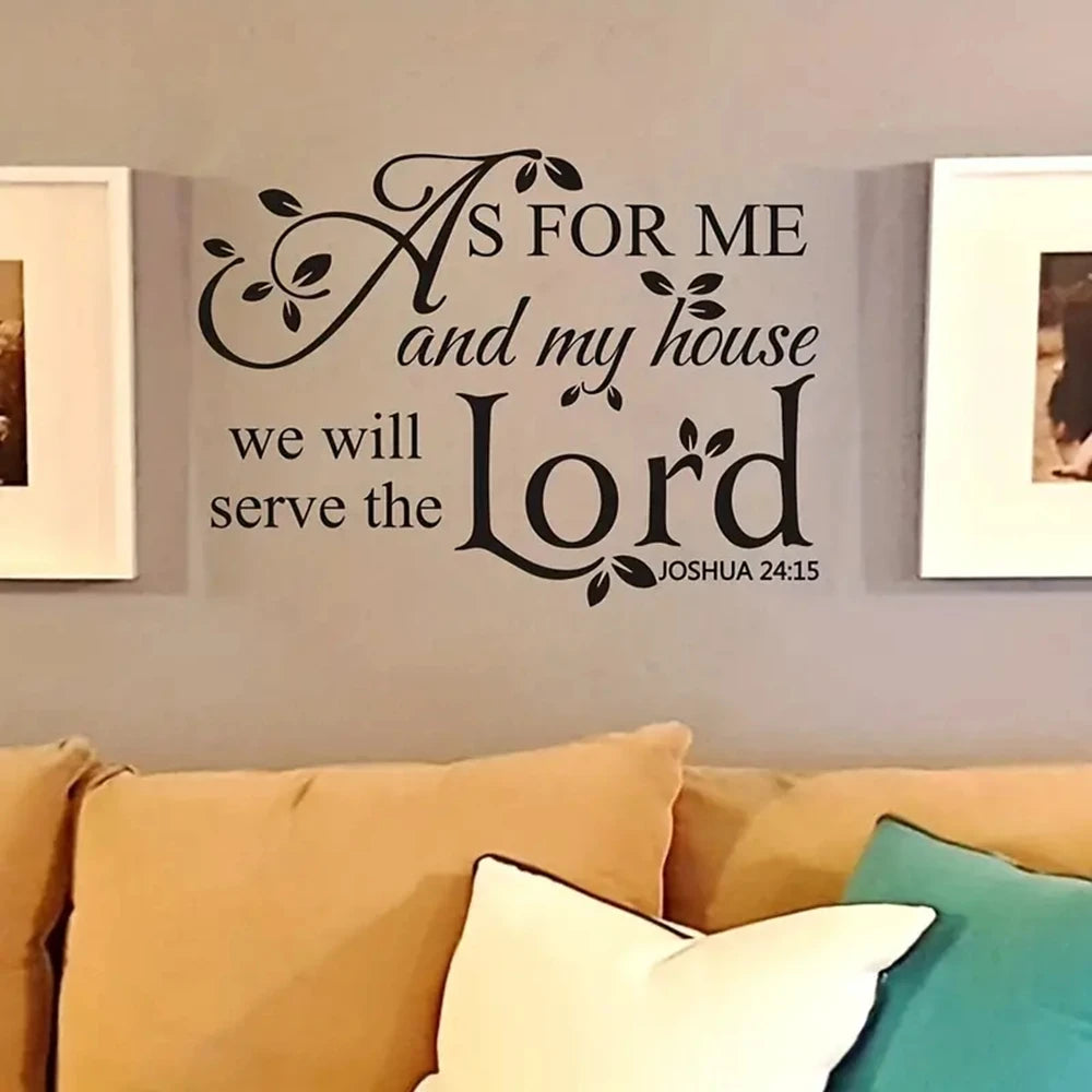 As For Me And My House Wall Sticker