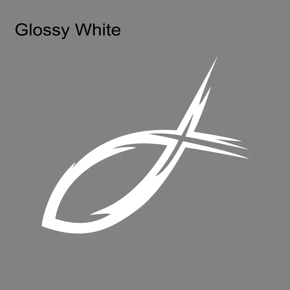 Tribal Ichthys Symbol Car Sticker