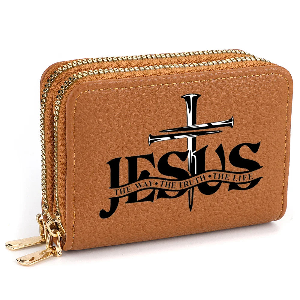 JESUS The Way The Truth The Life leather accordion wallet Collection