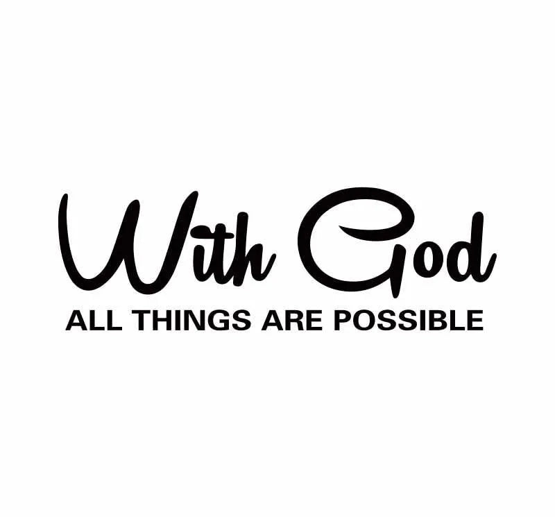 With God All Things Are Possible Car Sticker