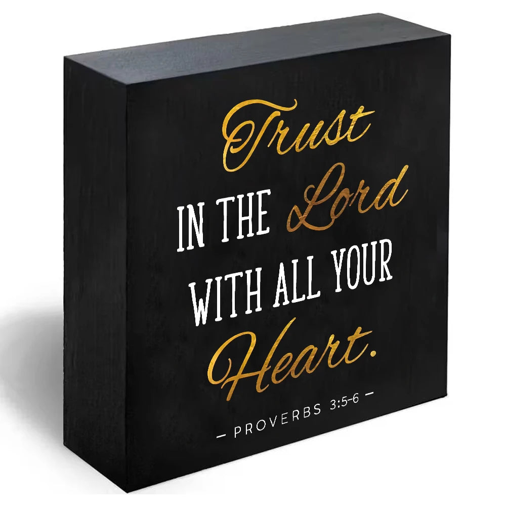 Trust in the Lord with All Your Heart Wooden Plaque