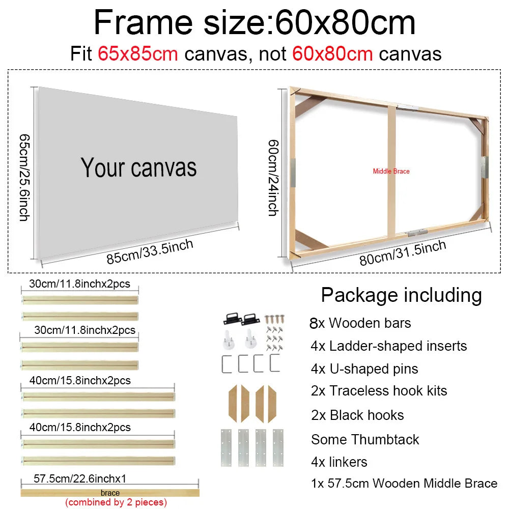 Wood Canvas Stretcher Frame Kit