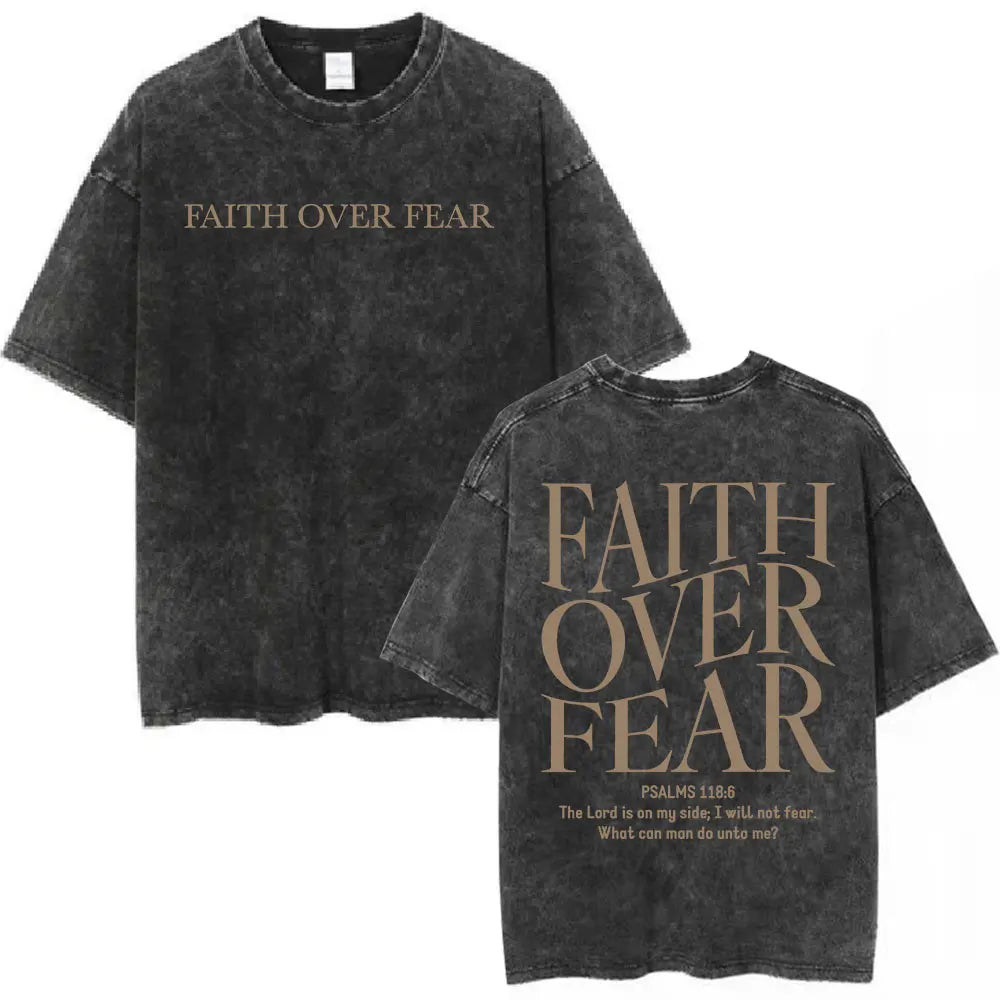 PSALMS 118:6 Washed T-Shirt