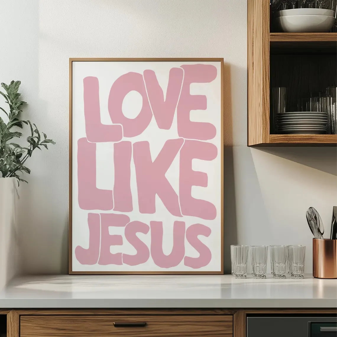 Lebe wie Jesus Leinwand-Poster-Kollektion