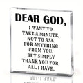Dear God, Acrylic Block Plaque